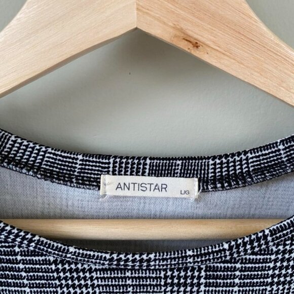 Antistar Black and White Plaid T-Shirt Minidress Large - Picture 4 of 8